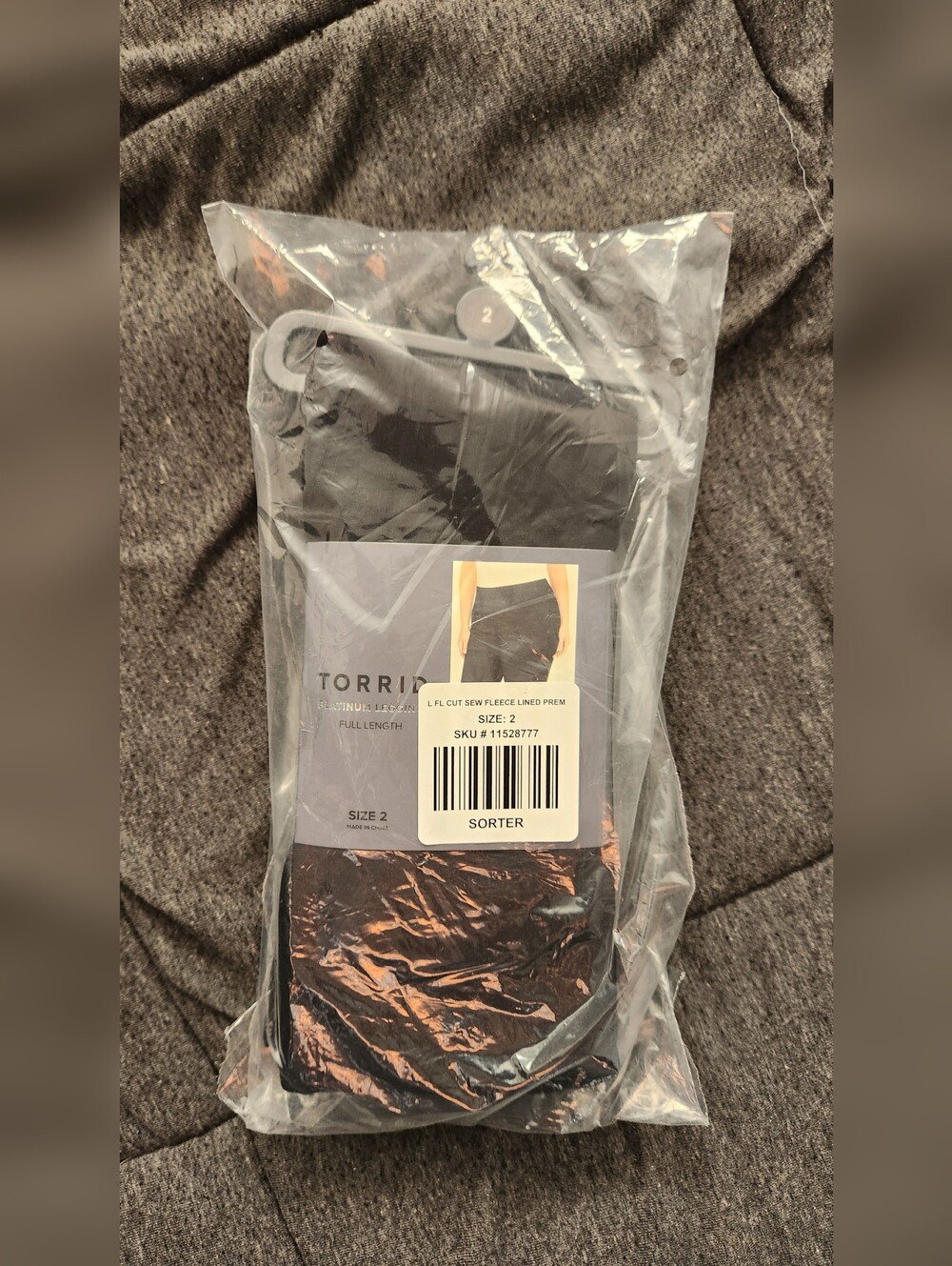 Torrid New Black Fleece-Lined Full Length Premium Leggings Size 2